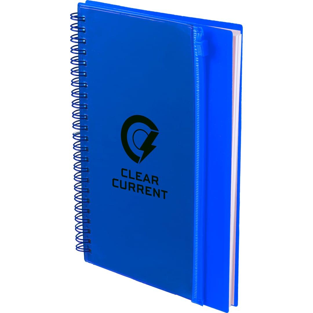 5.5 X 8.5 spiral notebook with clear pocket Black miniatura 10