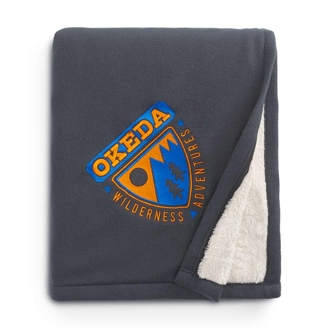 Fleece-sherpa blanket Navy Blue miniatura 17