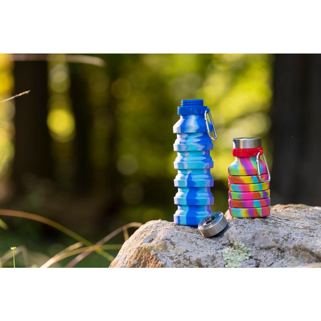 Zigoo silicone collapsible bottle 18oz - tie dye Sky Blue miniatura 10