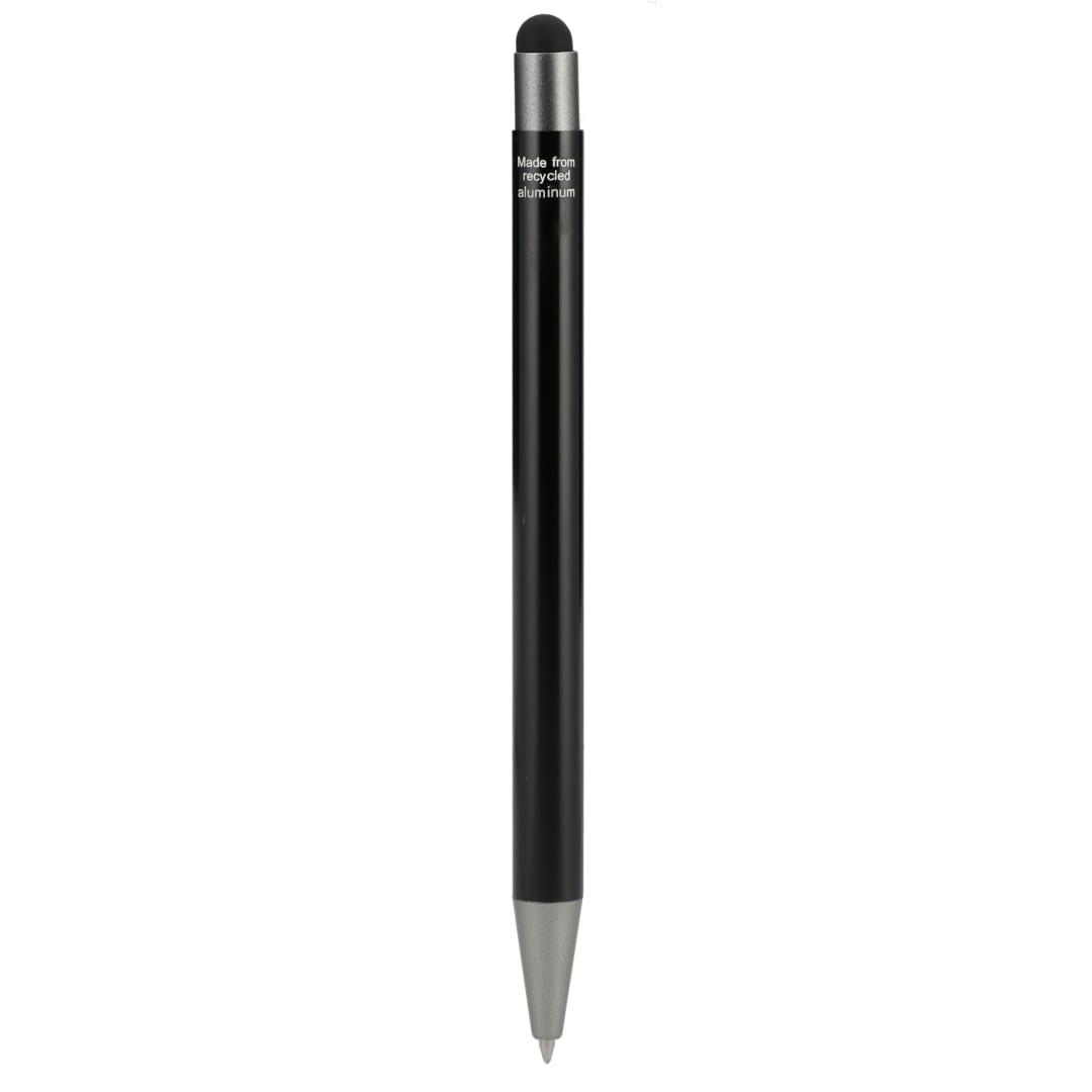 Recycled aluminum gel ballpoint stylus Black miniatura 3