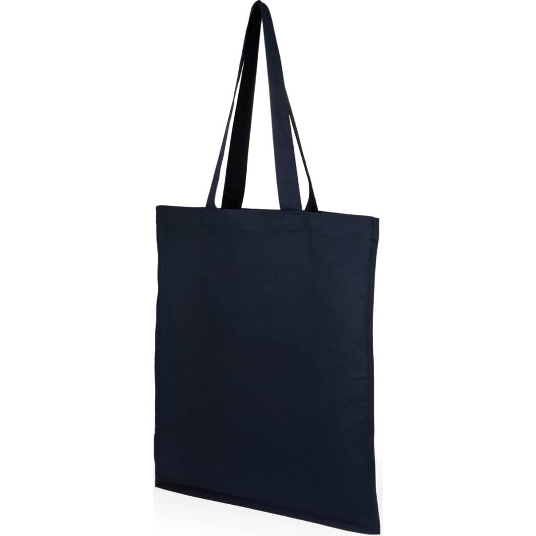 Double-stitched 8oz organic cotton tote Navy Blue miniatura 3