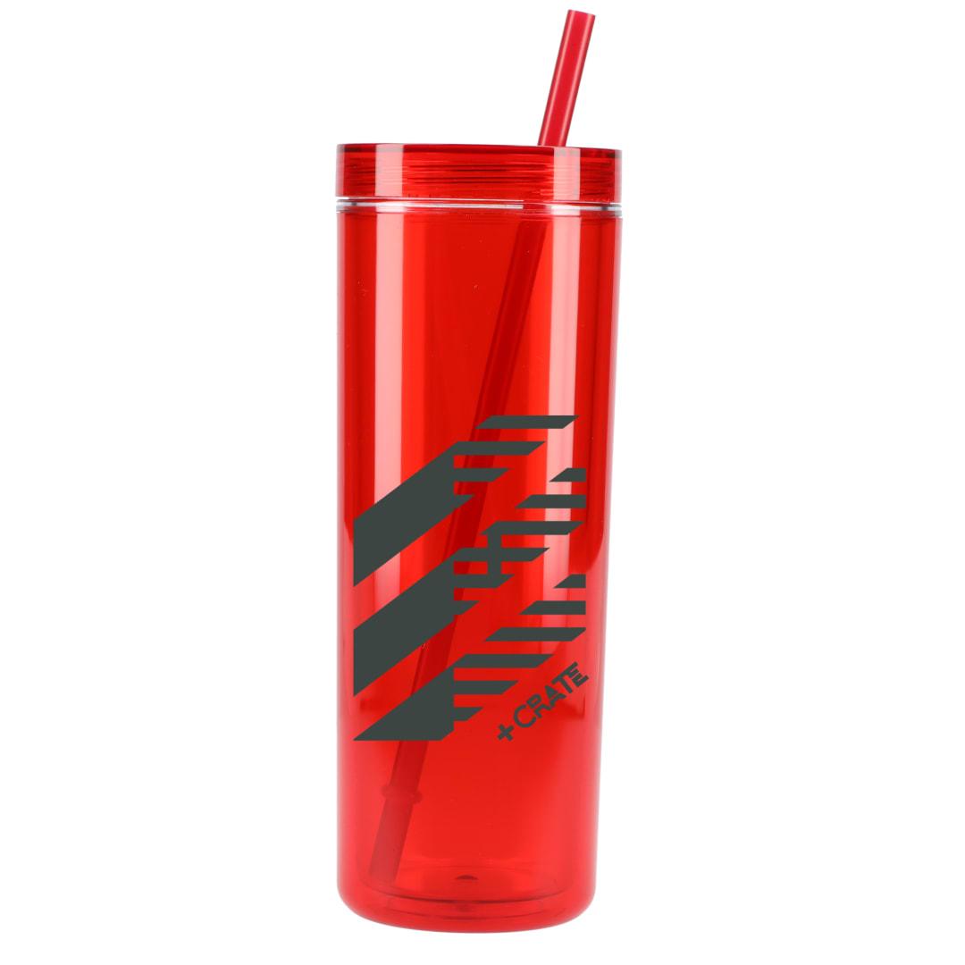 Chroma recycled acrylic straw tumbler 16oz Black miniatura 30