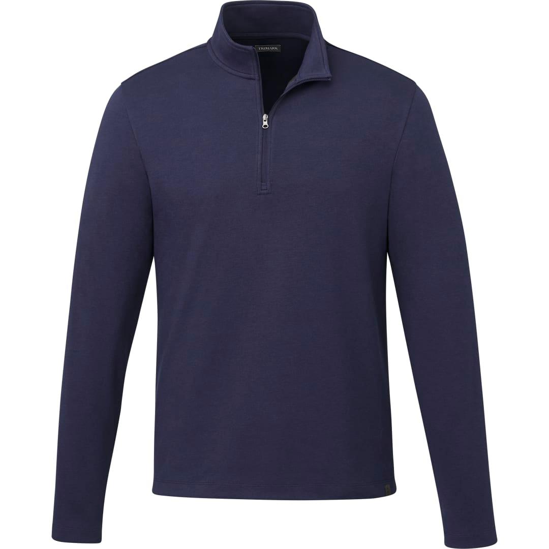 Mens rigi eco knit quarter zip Navy Blue miniatura 3