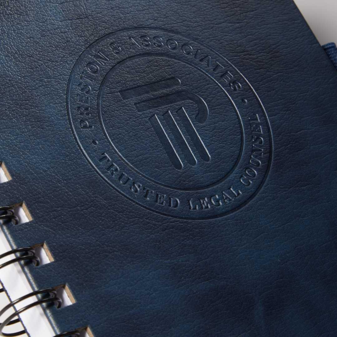5 X 7 fsc® recycled morano spiral journal Navy Blue miniatura 15