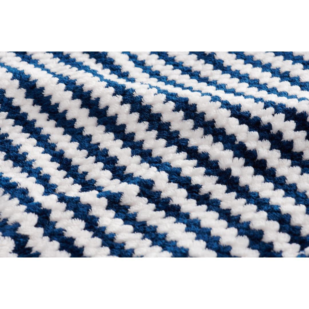Field & co.® chevron striped sherpa blanket Navy Blue miniatura 14