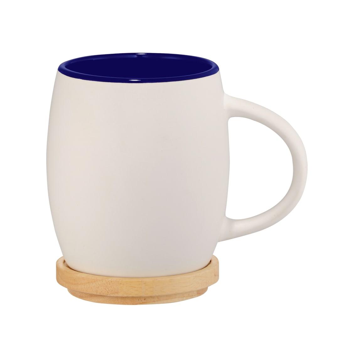 Hearth ceramic mug fsc®100% wood lid/coaster 15oz Black miniatura 14