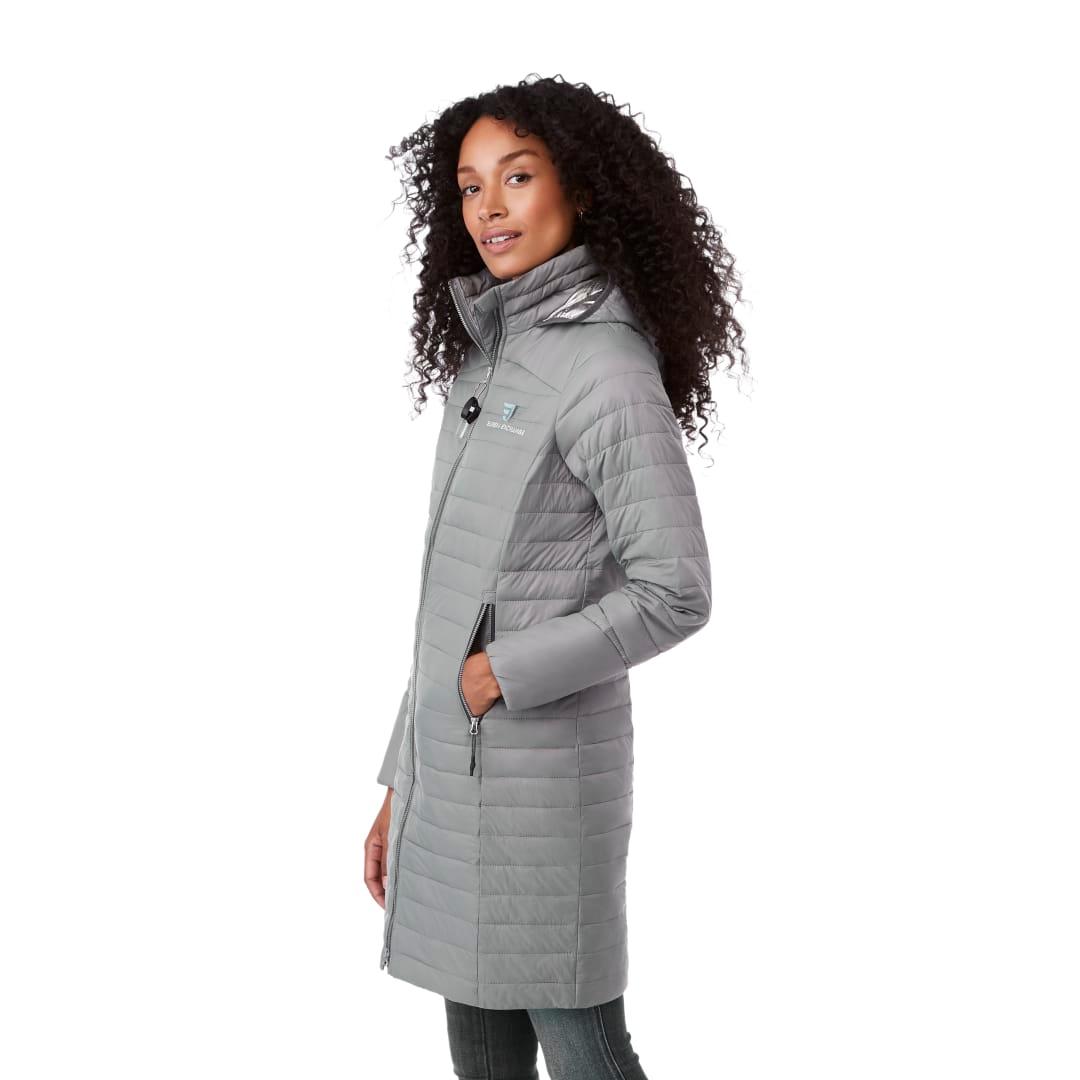 Womens silverton long packable insulated jacket Navy Blue miniatura 13