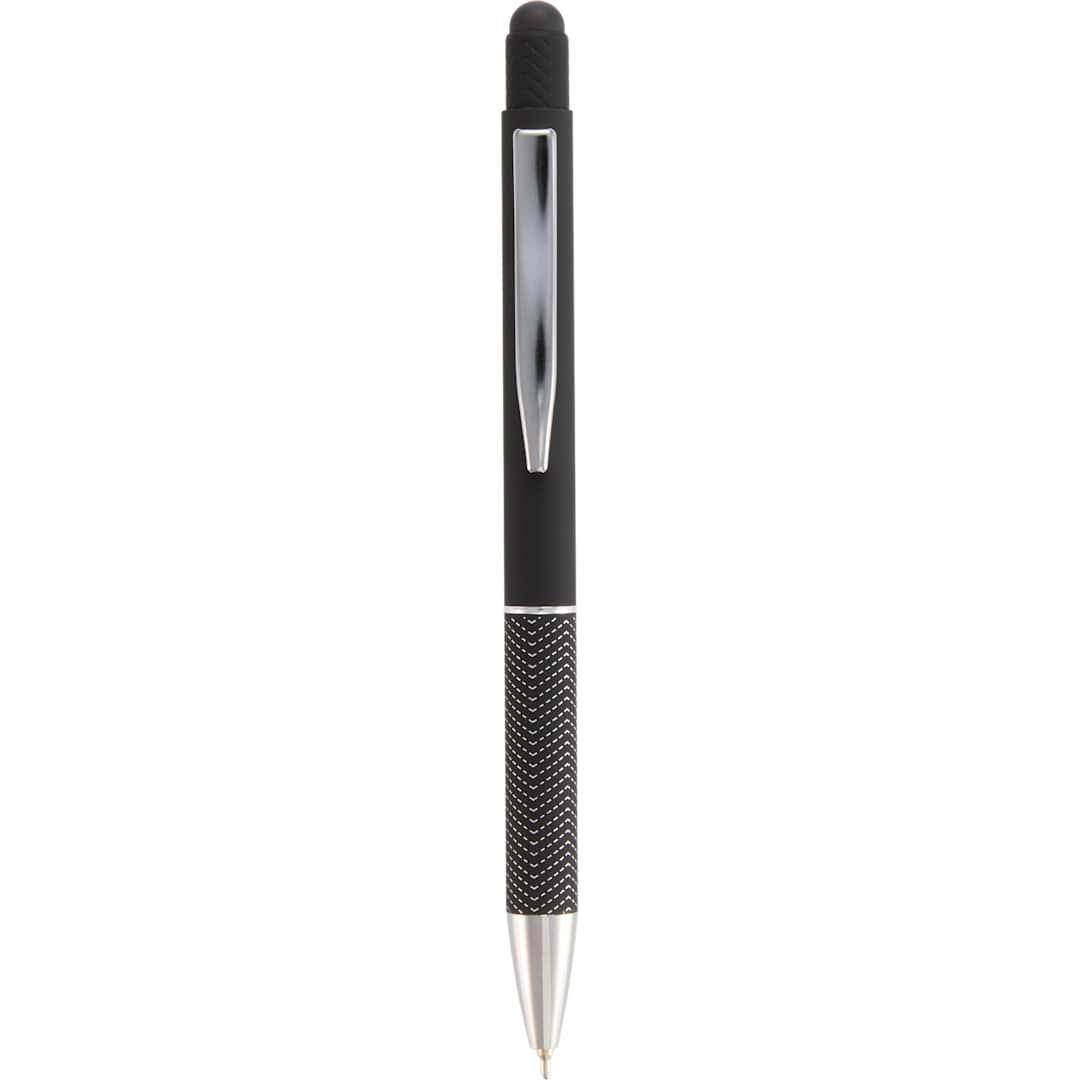 Nadine recycled soft touch gel stylus Black front