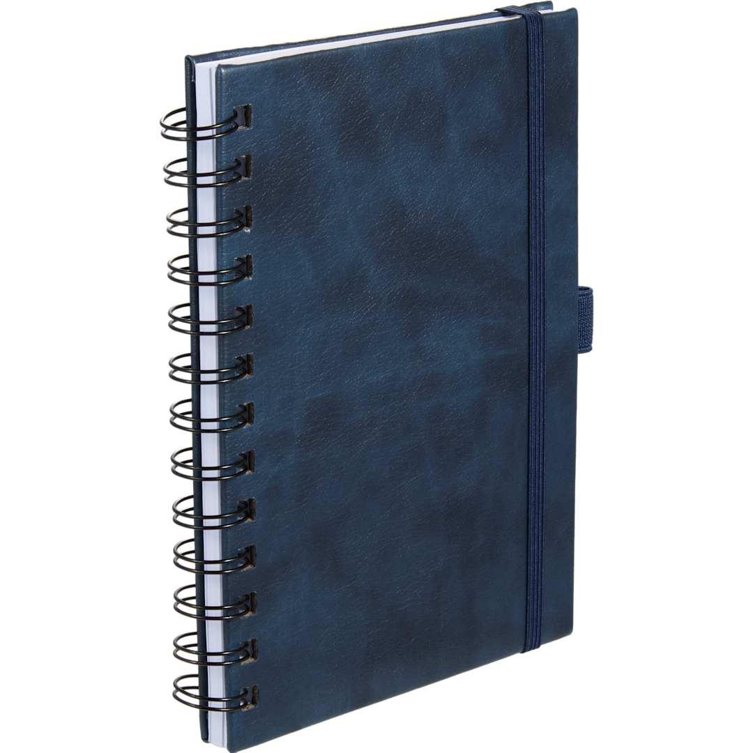 5 X 7 fsc® recycled morano spiral journal Navy Blue miniatura 9
