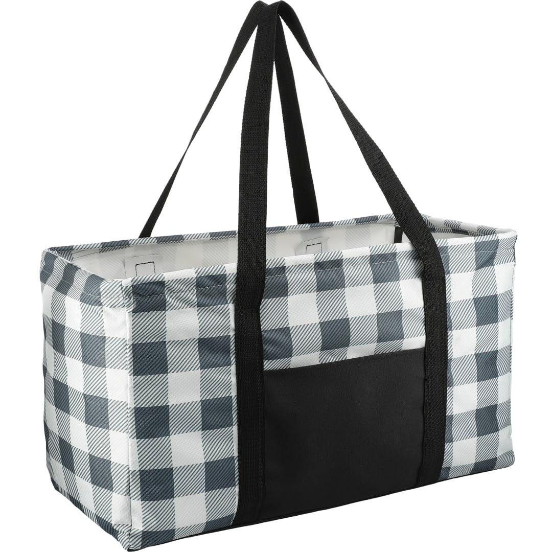 Buffalo plaid utility tote Red miniatura 10