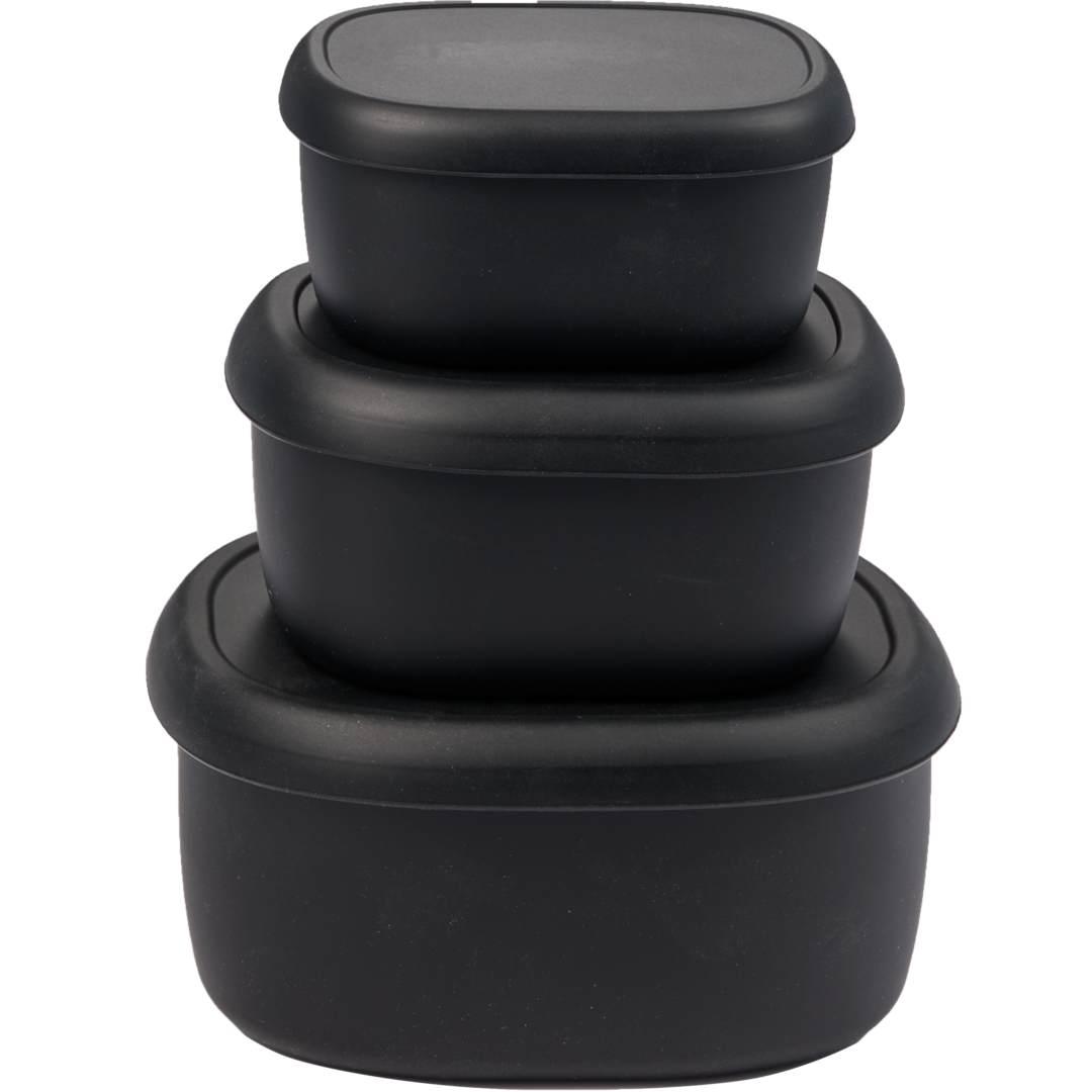 Zili silicone small storage containers - set of 3 Black miniatura 11