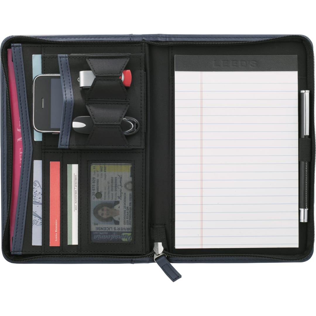 Fsc® mix pedova™ recycled jr. zippered padfolio Black miniatura 6