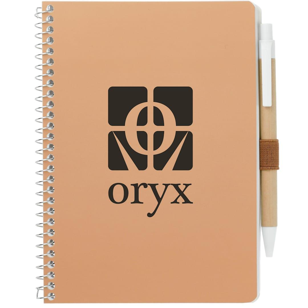 Fsc® mix 5 x 7 spiral notebook with pen Black miniatura 23