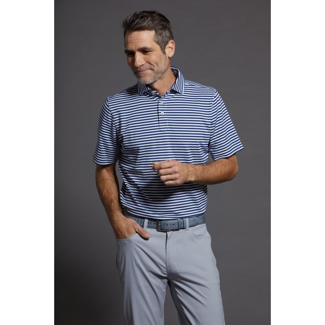 Stitch® club stripe polo shirt - mens Blue miniatura 15