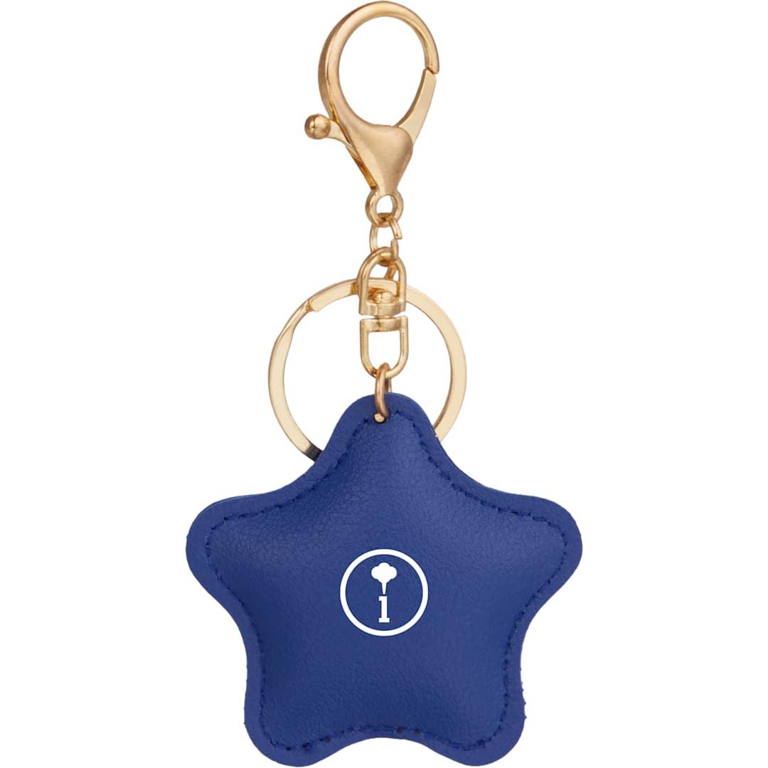Star leather keychain Black miniatura 9