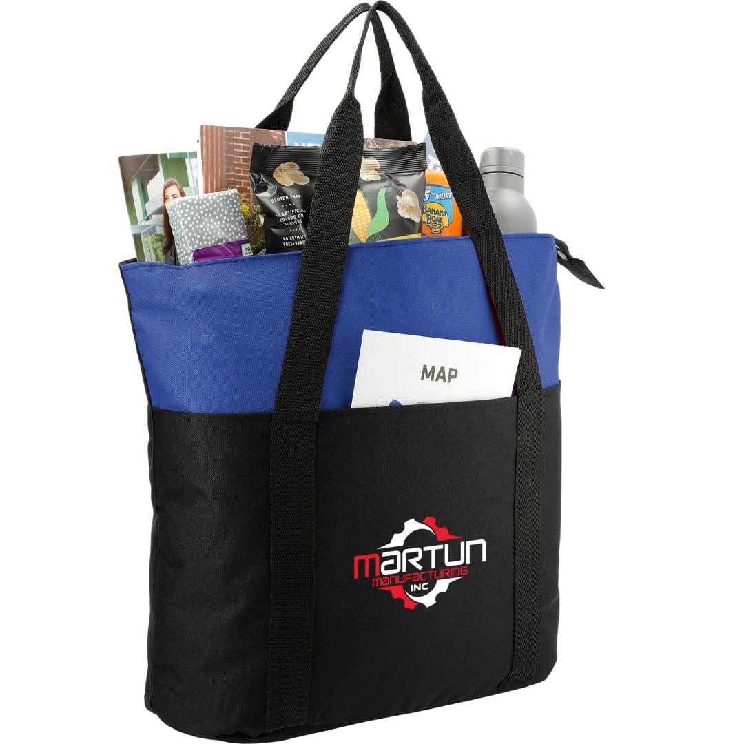 Heavy duty zippered convention tote Black miniatura 14