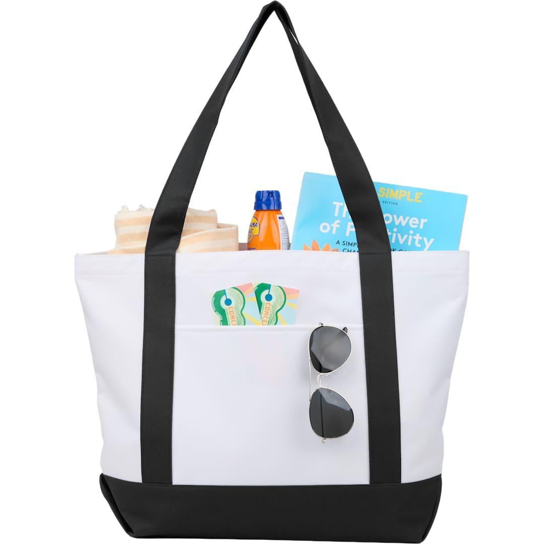 Oversized recyled canvas tote bag Black miniatura 6