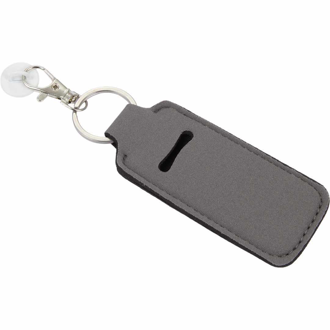 Bottle charm w/ neoprene chapstick holder Black miniatura 14