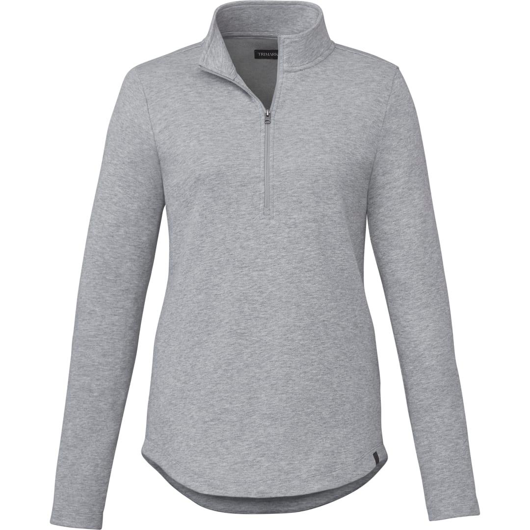 Womens rigi eco knit half zip Grey miniatura 15