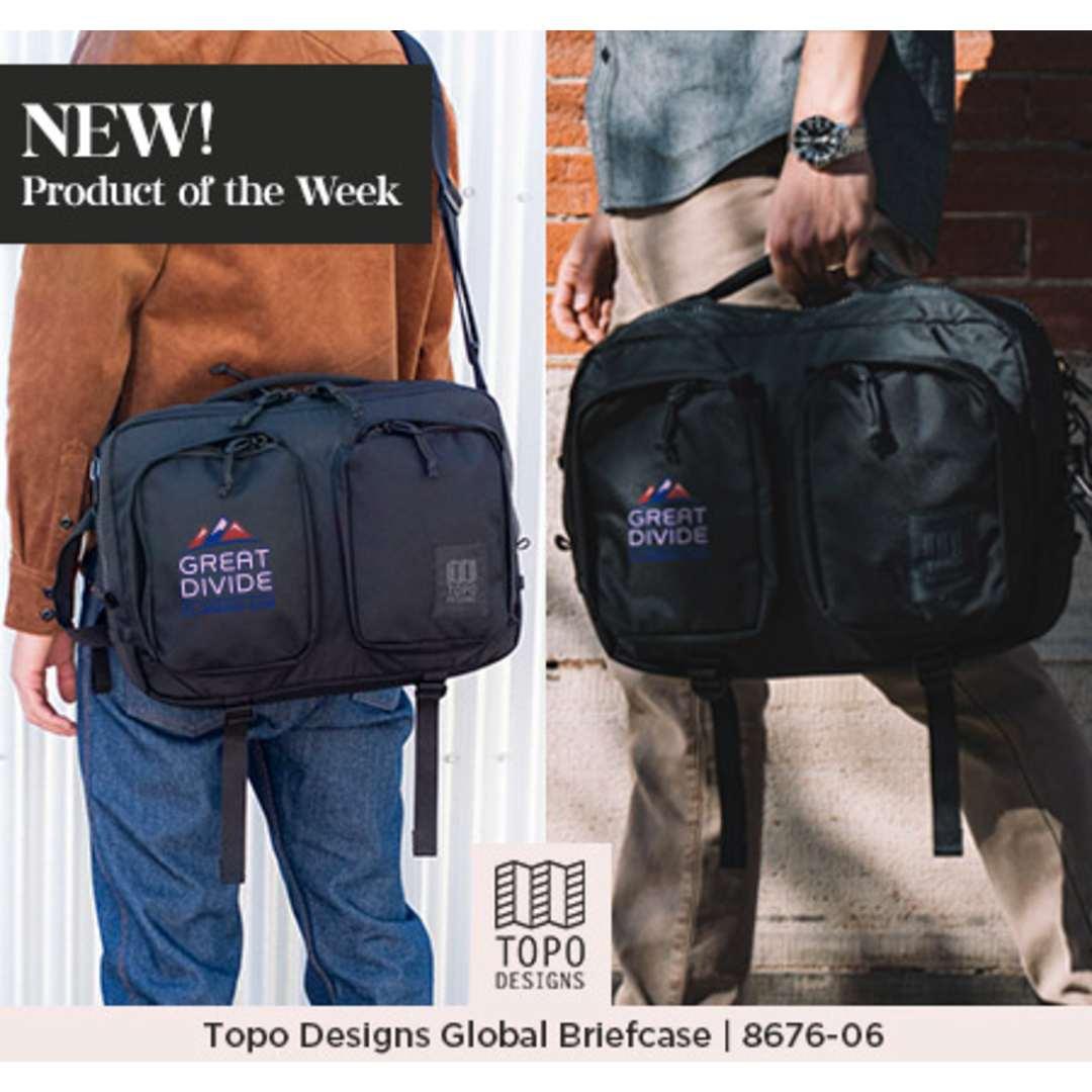 Topo recycled global briefcase Black miniatura 28