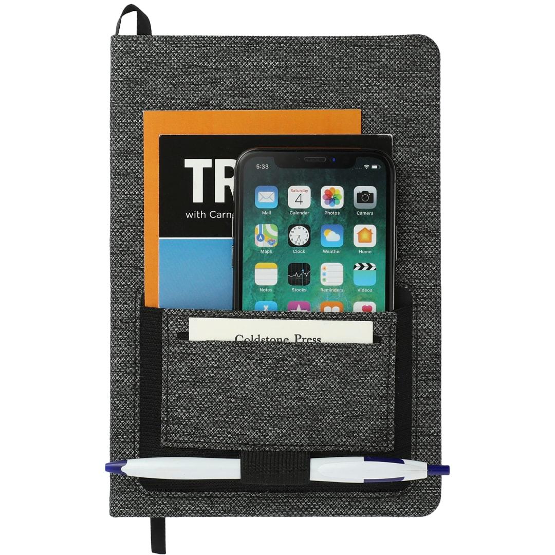 Fsc® mix 5.5 x 8.5 vila rpet bound notebook Dark Gray front