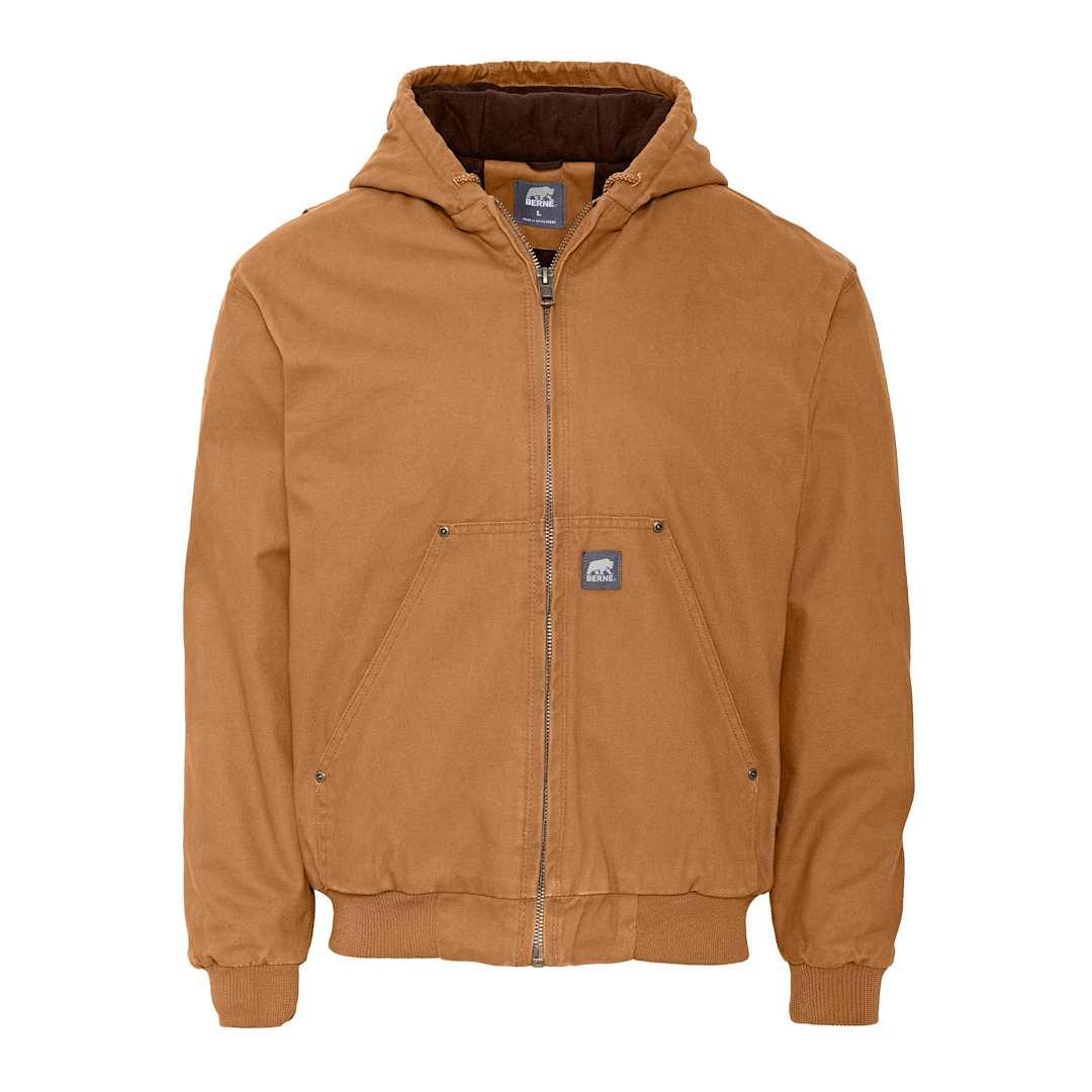 Berne heartland washed duck hooded work jacket Black miniatura 6