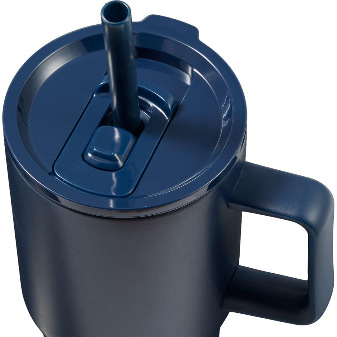 Summit 18oz recycled vacuum insulated mug w/ straw Black miniatura 18