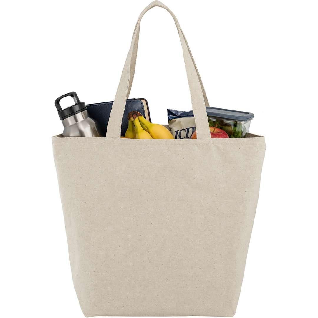 Maine 8oz cotton canvas zippered tote Natural miniatura 13