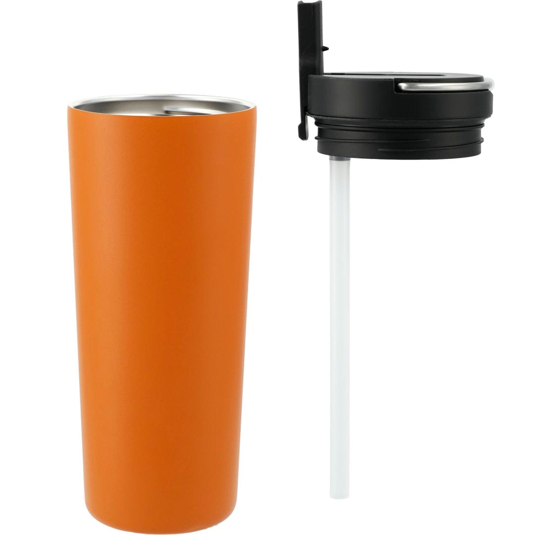Thor copper insulated tumbler 24oz flip straw lid Black miniatura 24