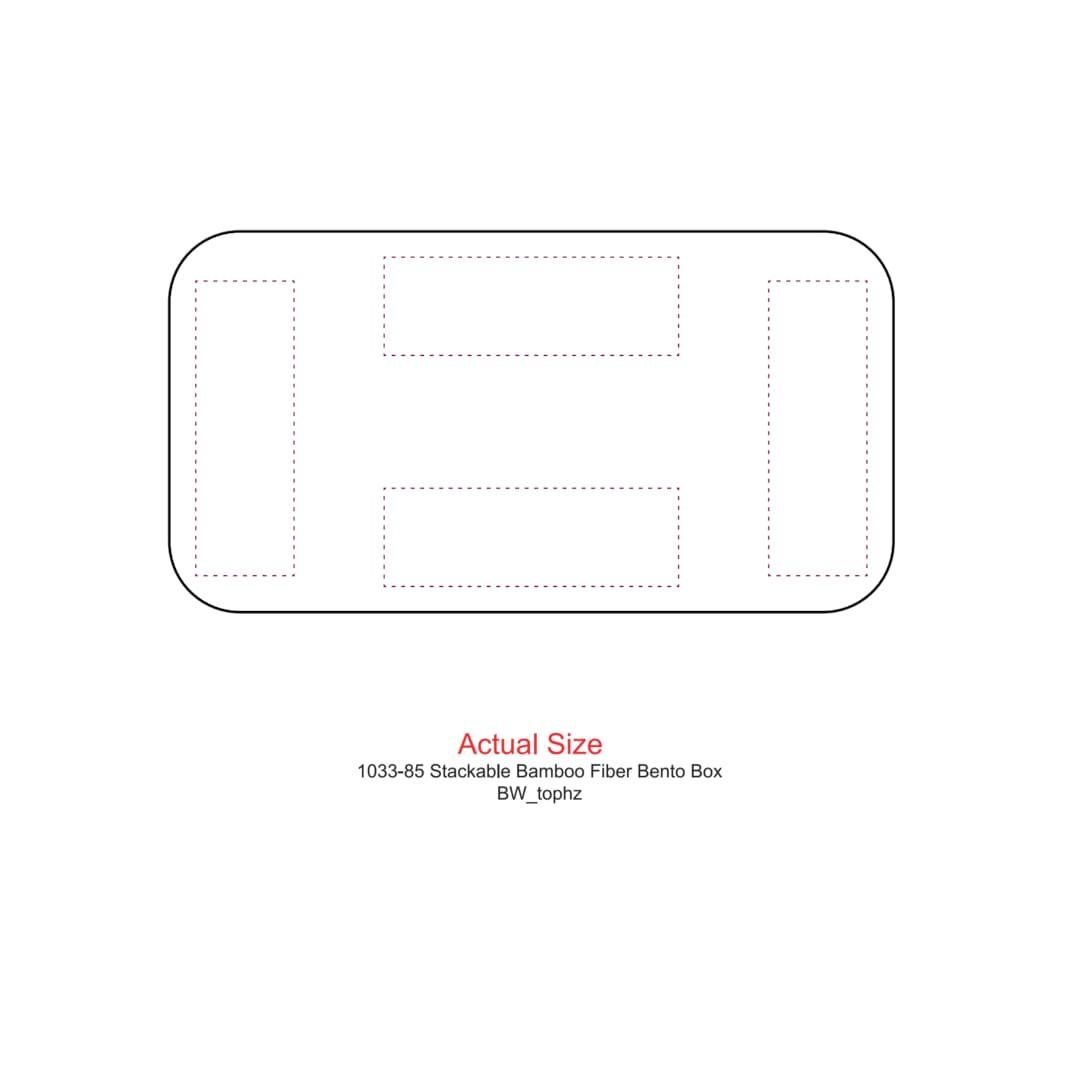 Stackable bamboo fiber bento box Beige miniatura 20