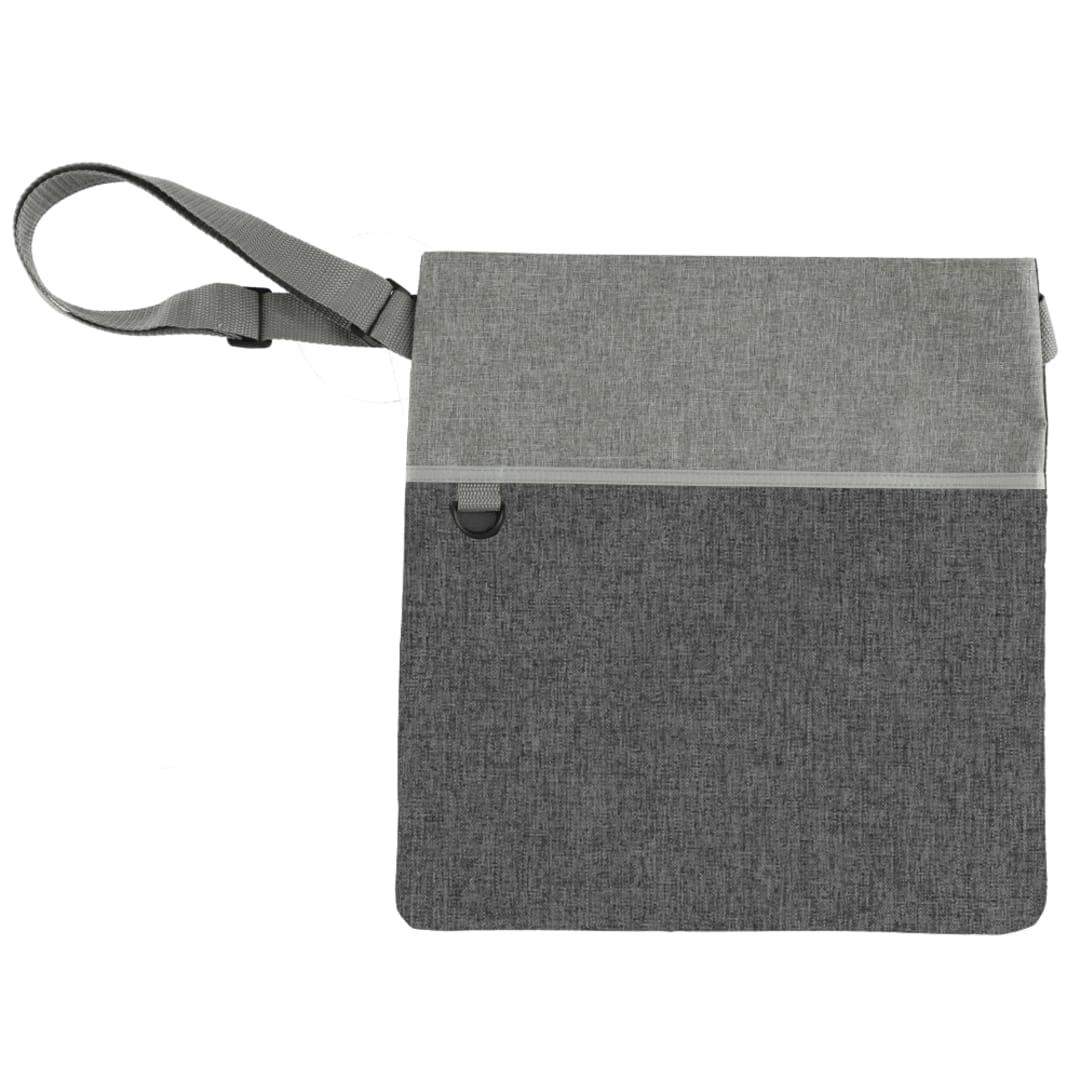 Double heather rpet crossbody tote Graphite miniatura 3