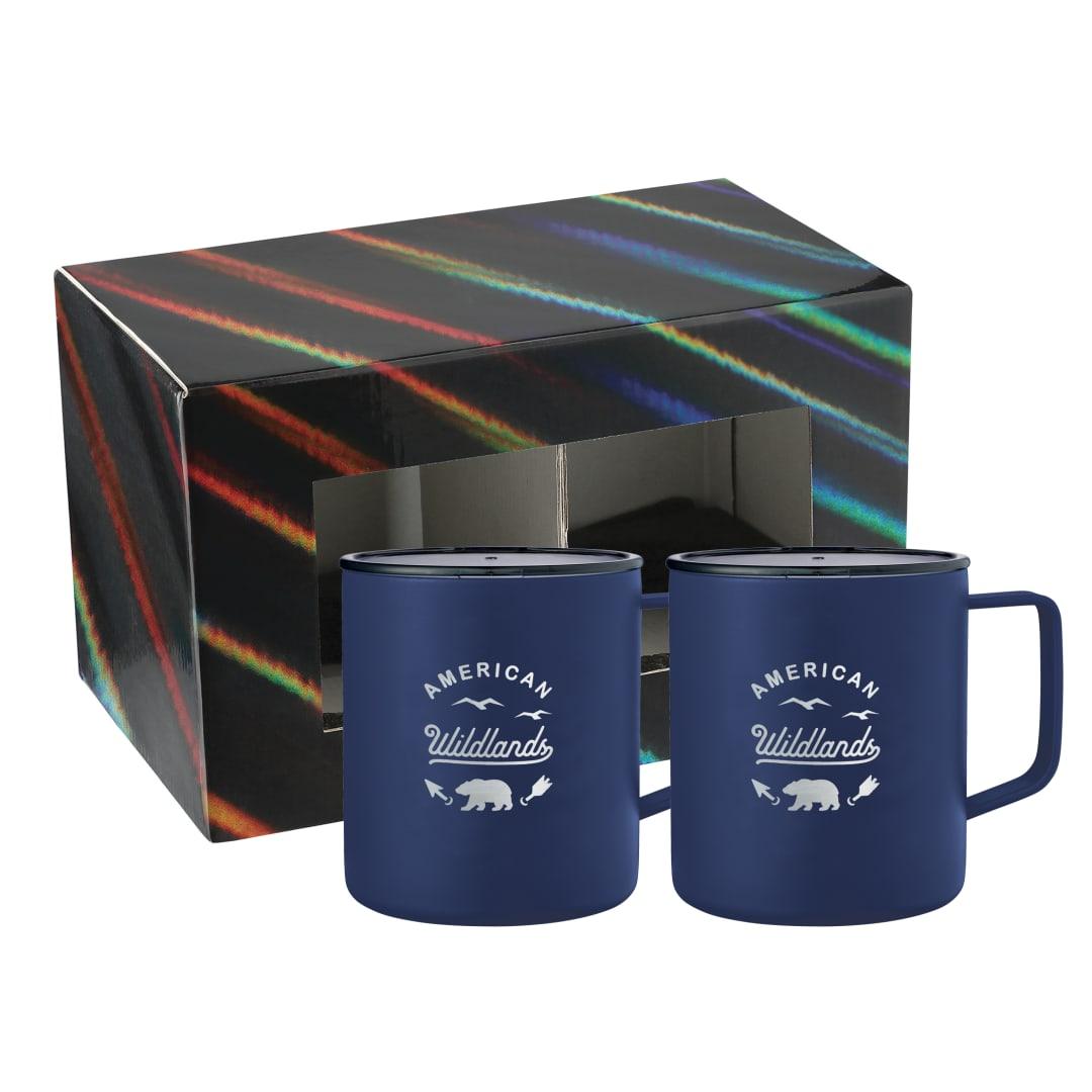 Rover camp mug 14oz powder coated 2 in 1 gift set Black miniatura 5