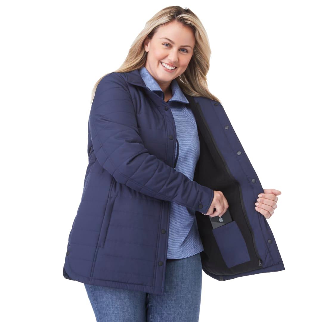 Womens porter eco insulated shacket Navy Blue miniatura 8