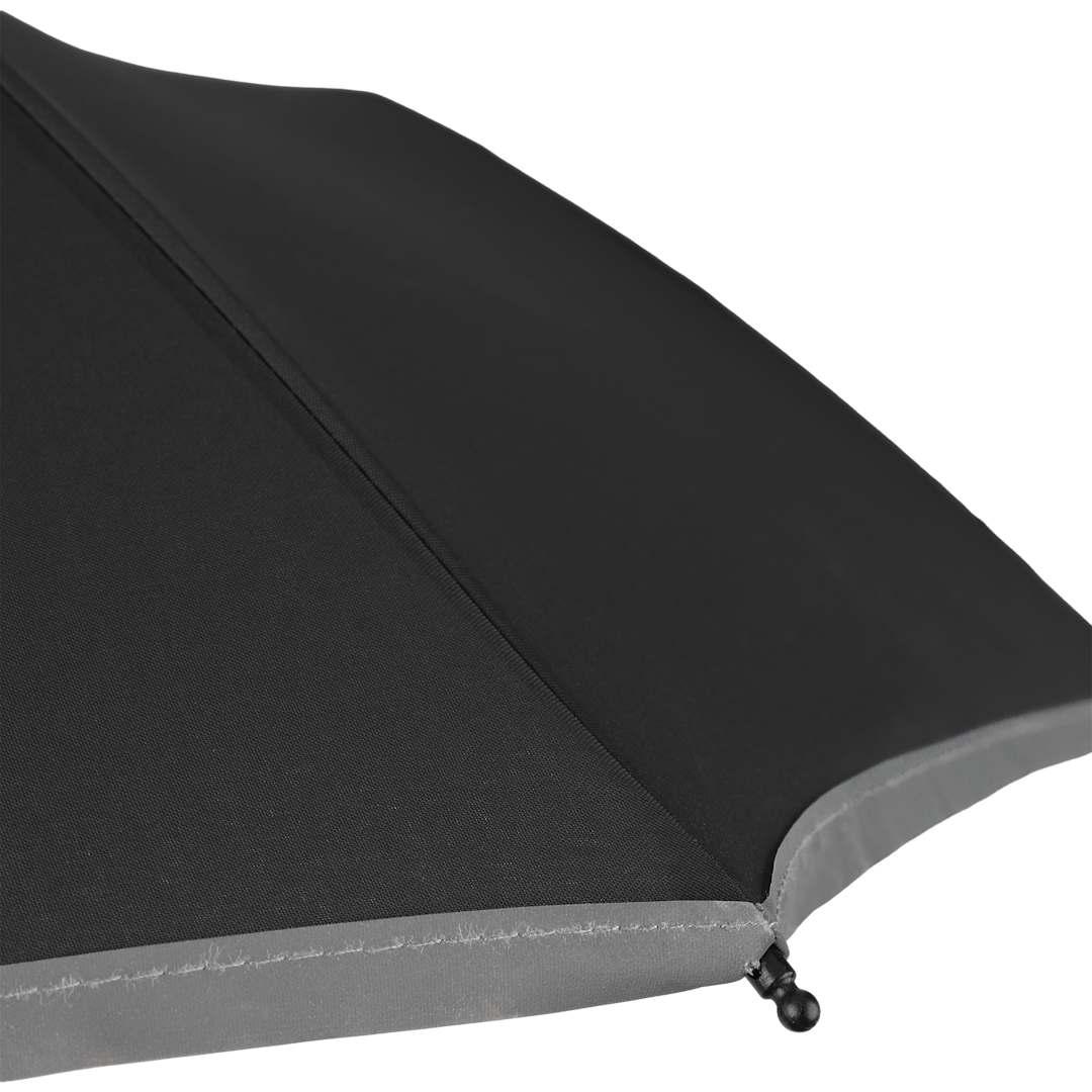 48 Rpet umbrella w/ reflective trim Black miniatura 6