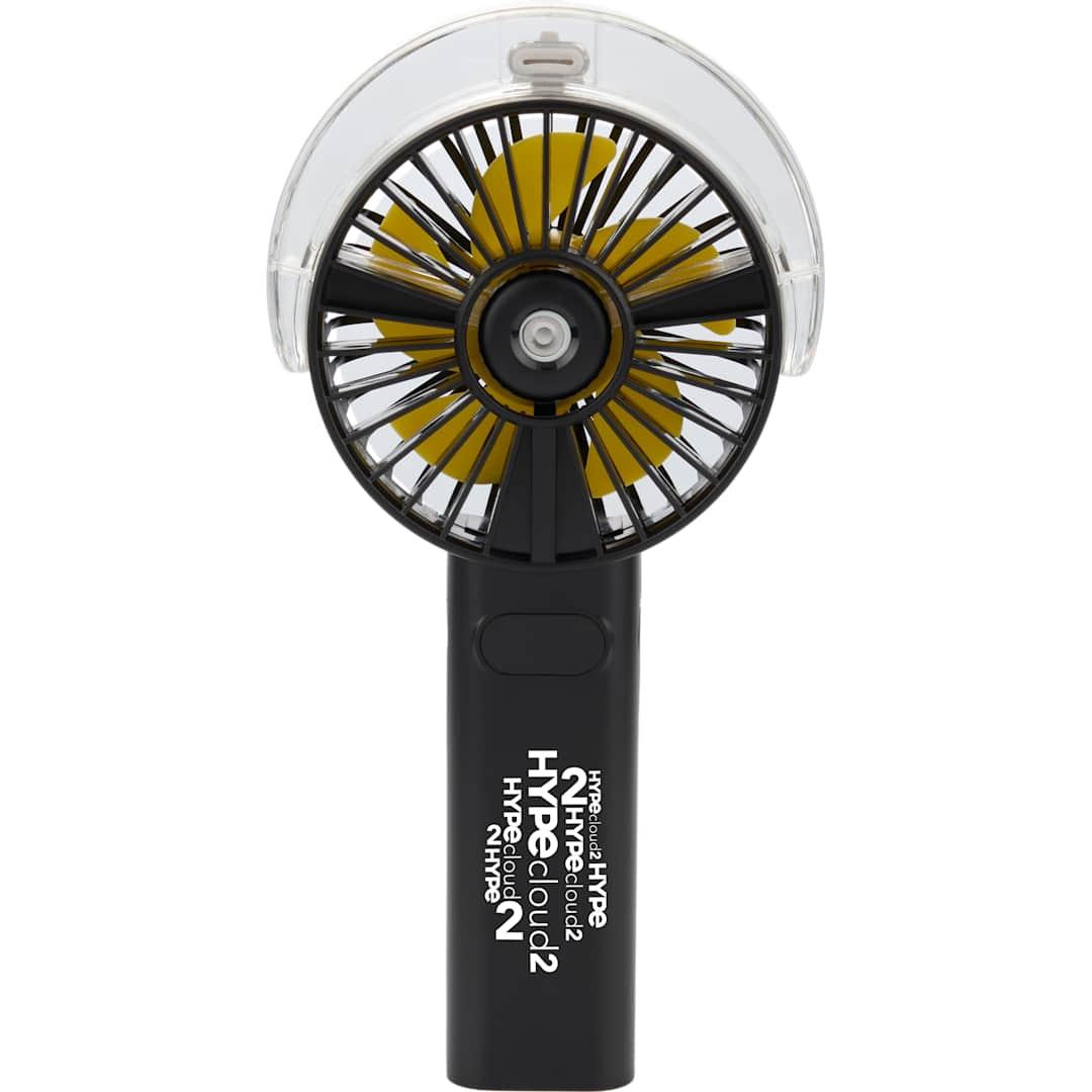 Rechargeable portable led fan with water mist Black miniatura 17