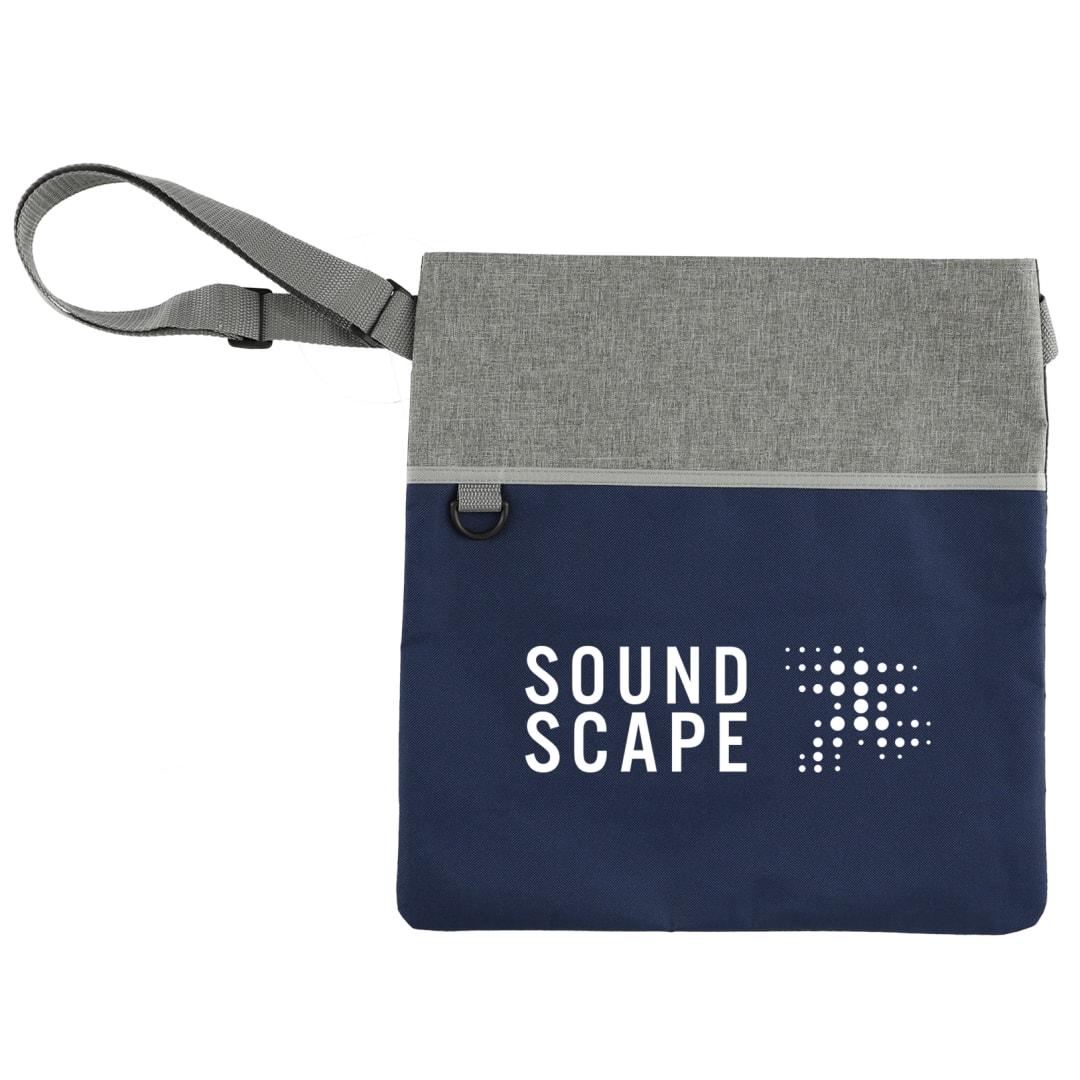 Double heather rpet crossbody tote Graphite miniatura 13