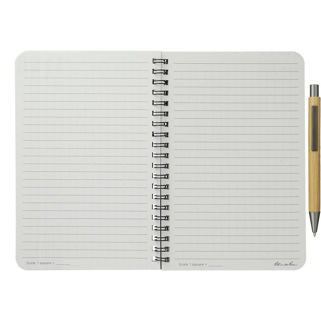 4.6 X 7 rite in the rain side spiral notebook Black miniatura 5