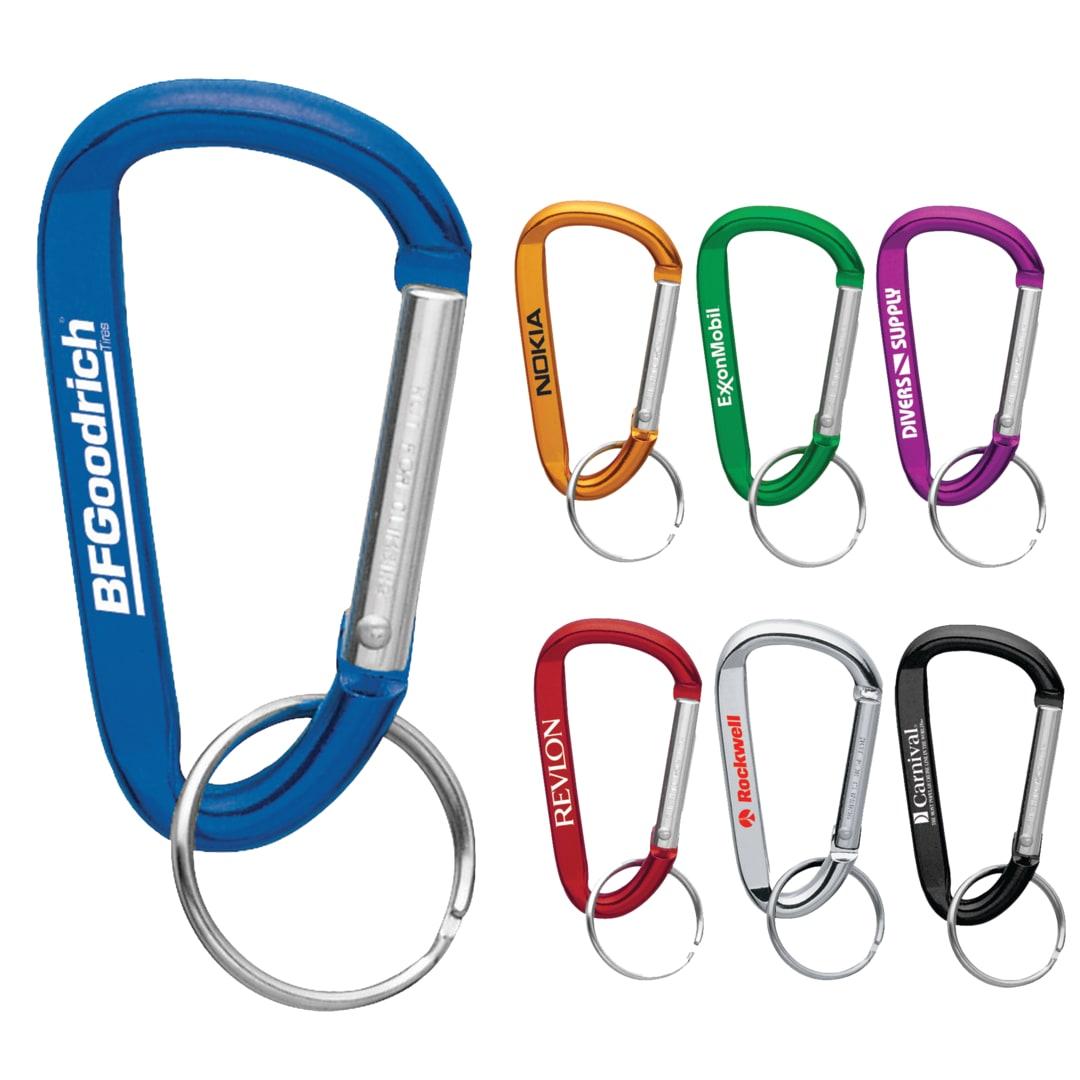 Small carabiner key ring Red miniatura 6