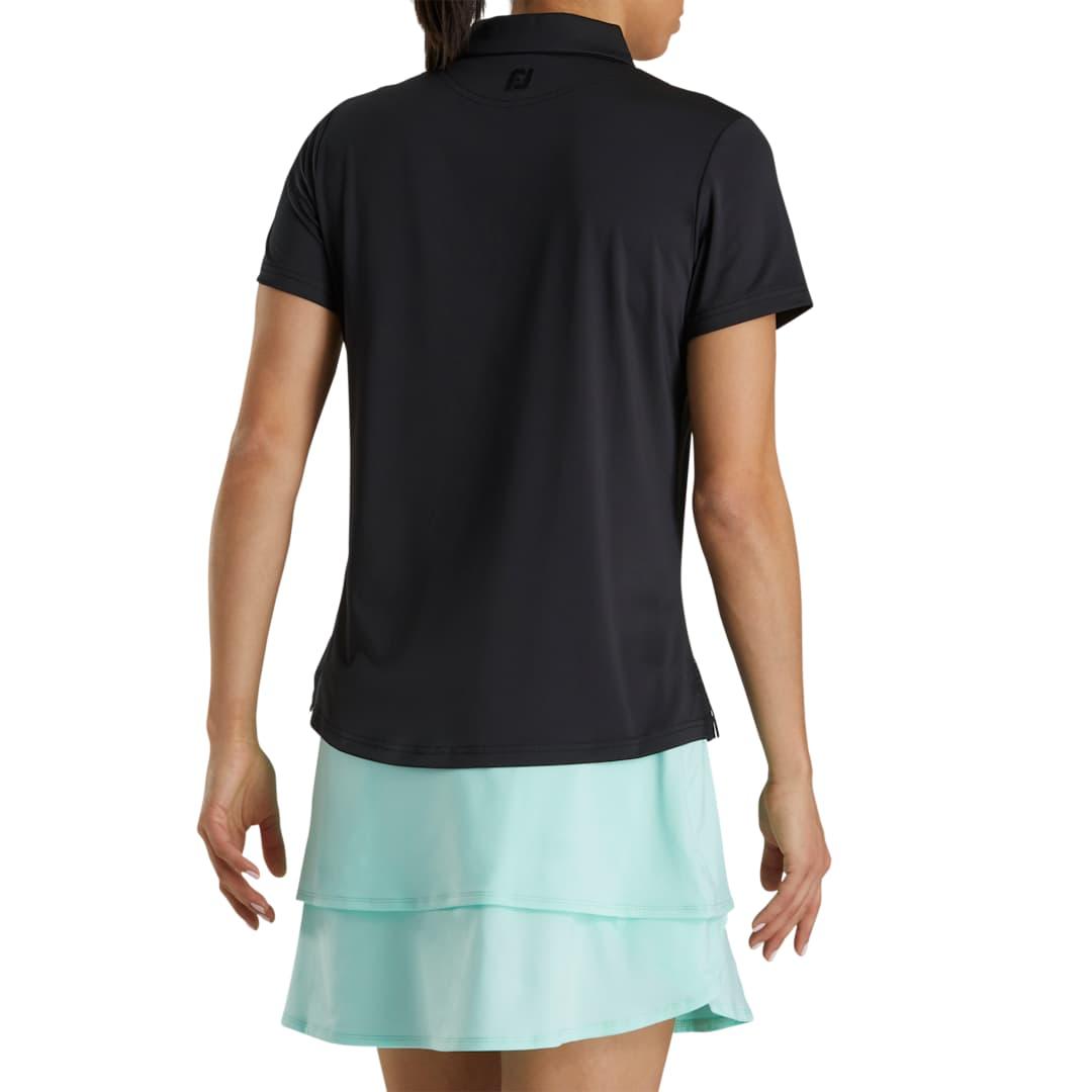 Footjoy womens solid lisle polo White miniatura 11