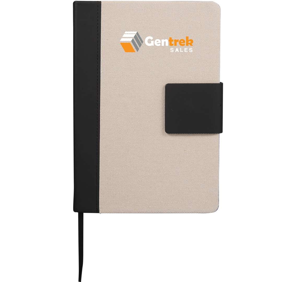5.5 X 8.5 fsc® recycled canvas bound notebook Beige miniatura 6