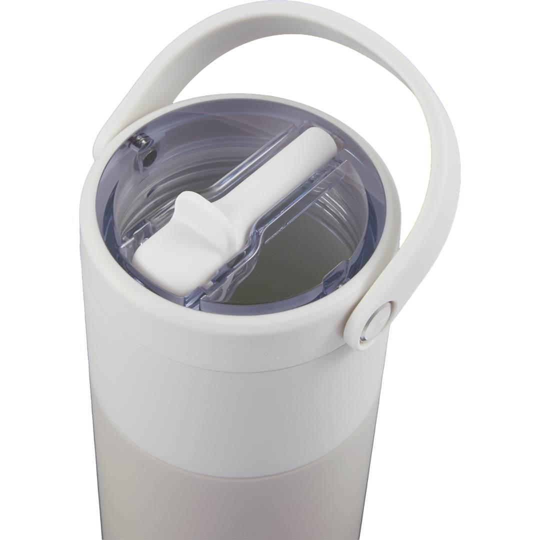 Roots ceramic lined travel tumbler w/ straw 20oz Cream miniatura 7