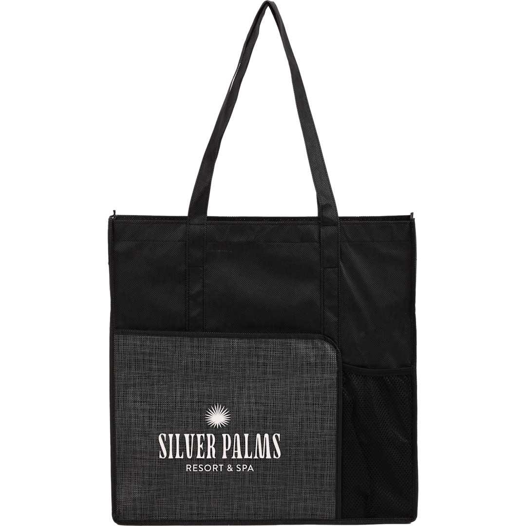 Radius recycled non-woven tote Black miniatura 7