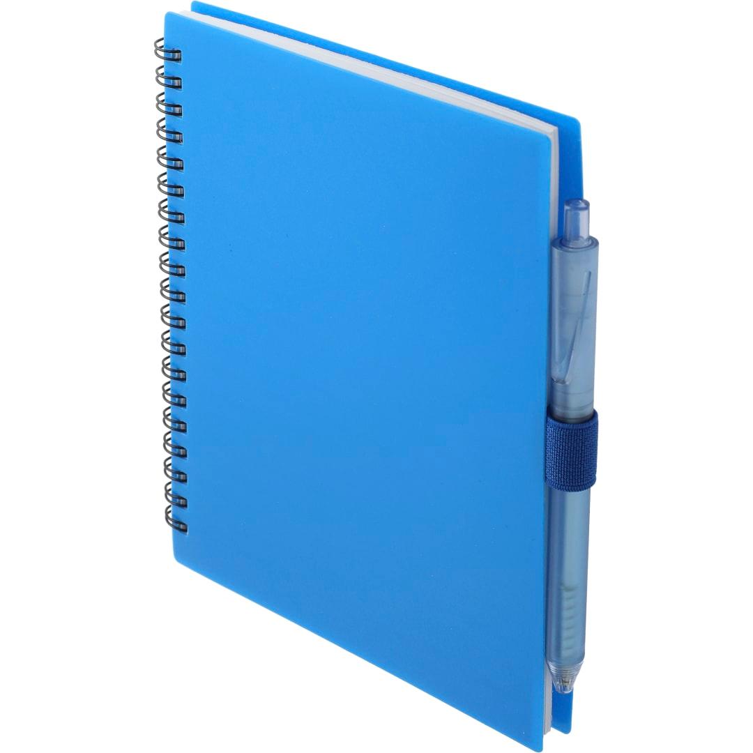 Fsc® recycled 5.5 x 7 spiral notebook w/ rpet pe Black miniatura 9