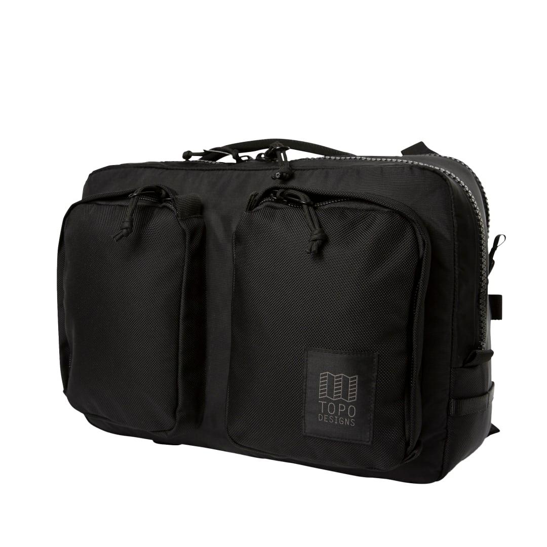 Topo recycled global briefcase Black front