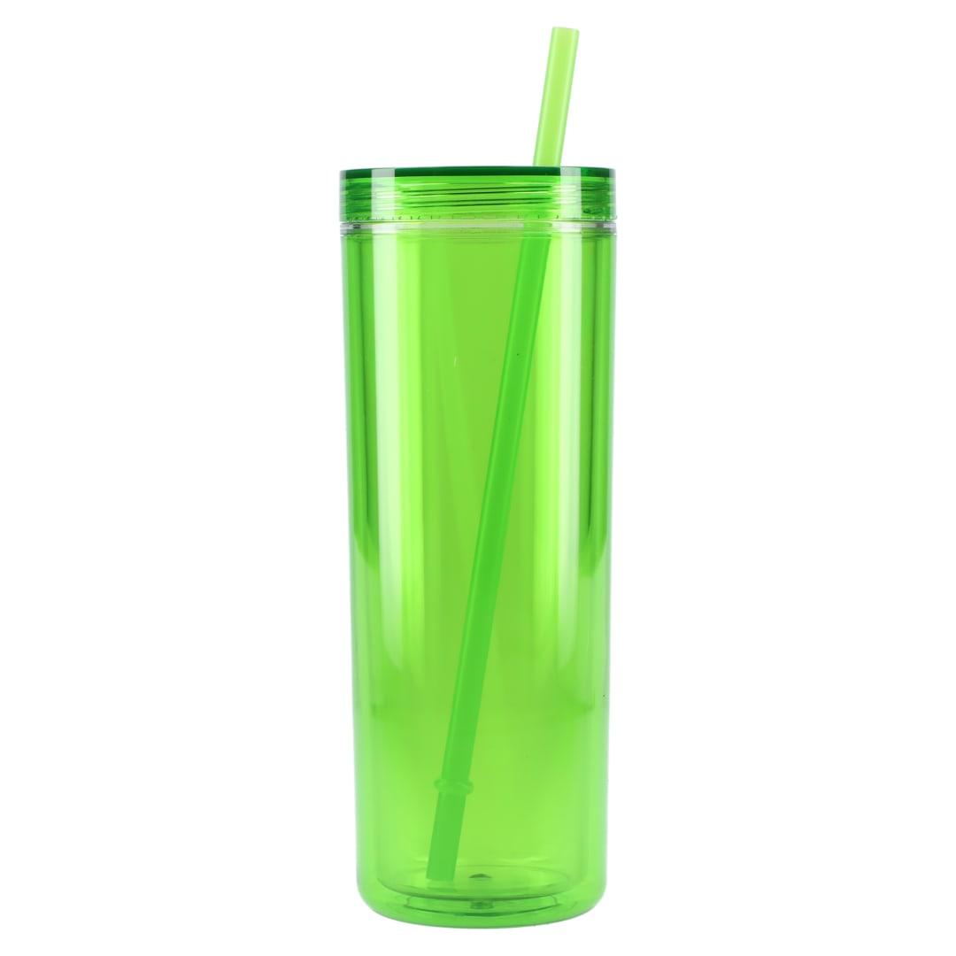 Chroma recycled acrylic straw tumbler 16oz Black miniatura 20