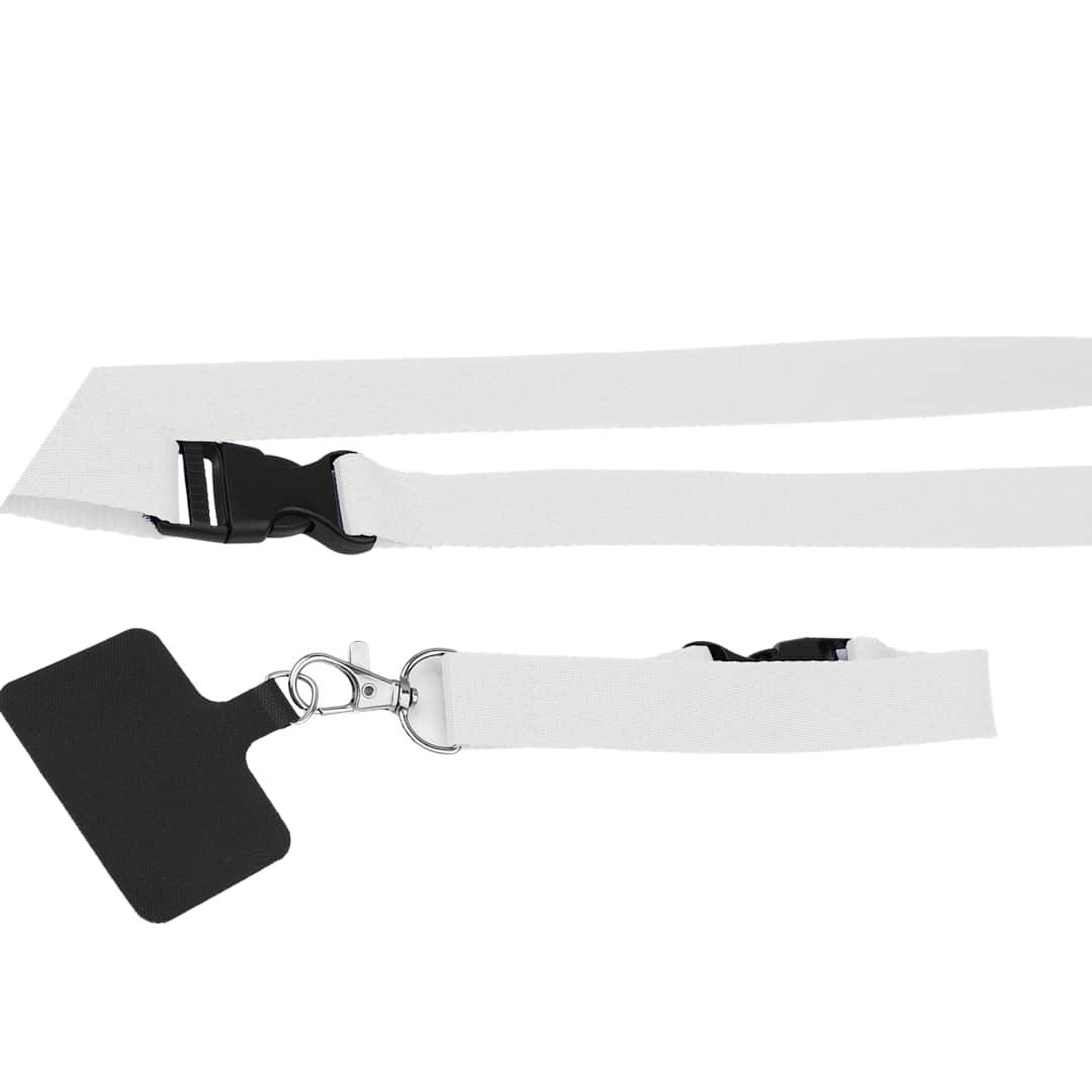 Adjustable recycled phone lanyard Black miniatura 31