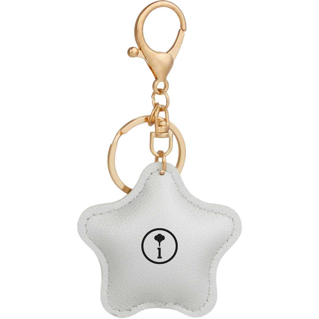 Star leather keychain Black miniatura 13