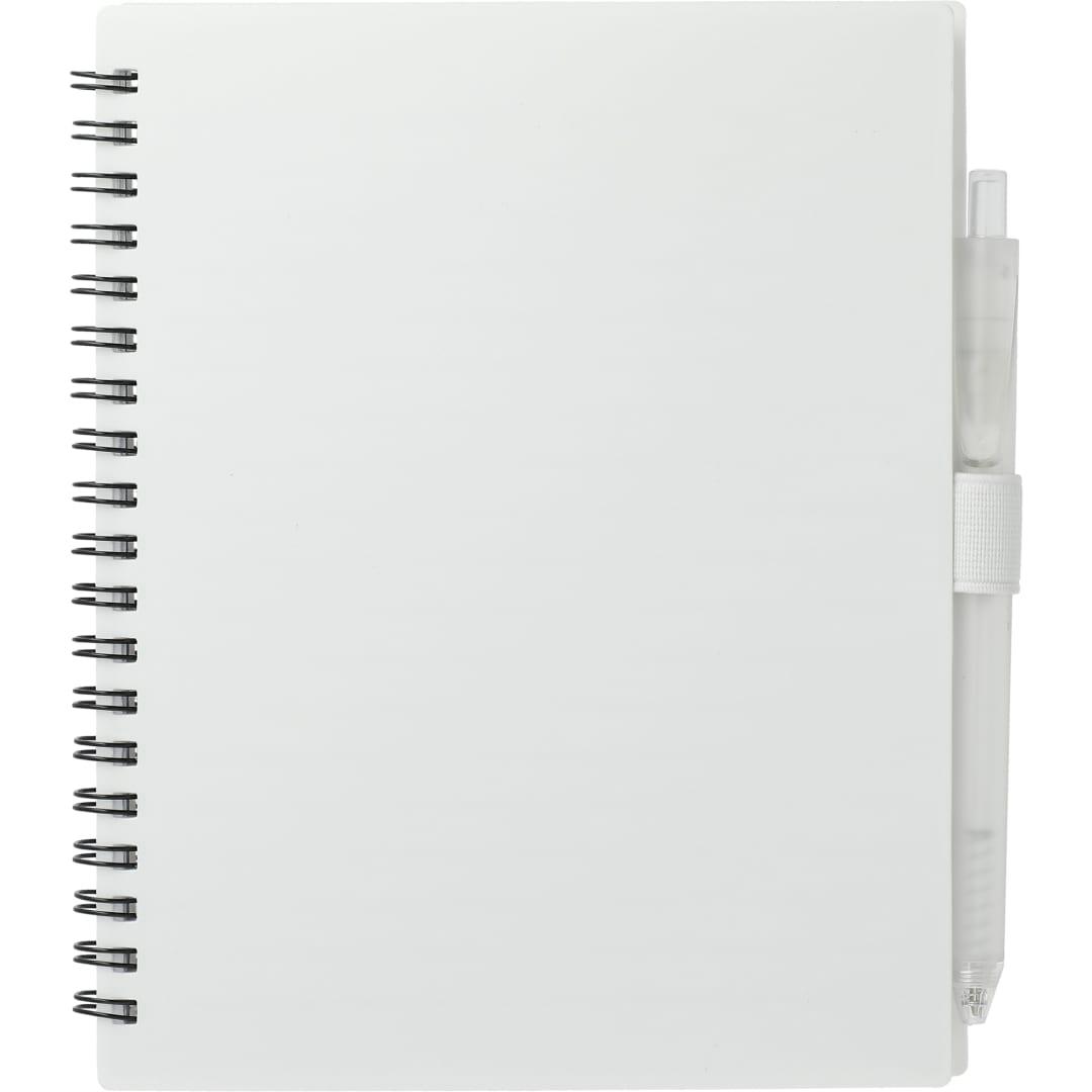 Fsc® recycled 5.5 x 7 spiral notebook w/ rpet pe Black miniatura 34