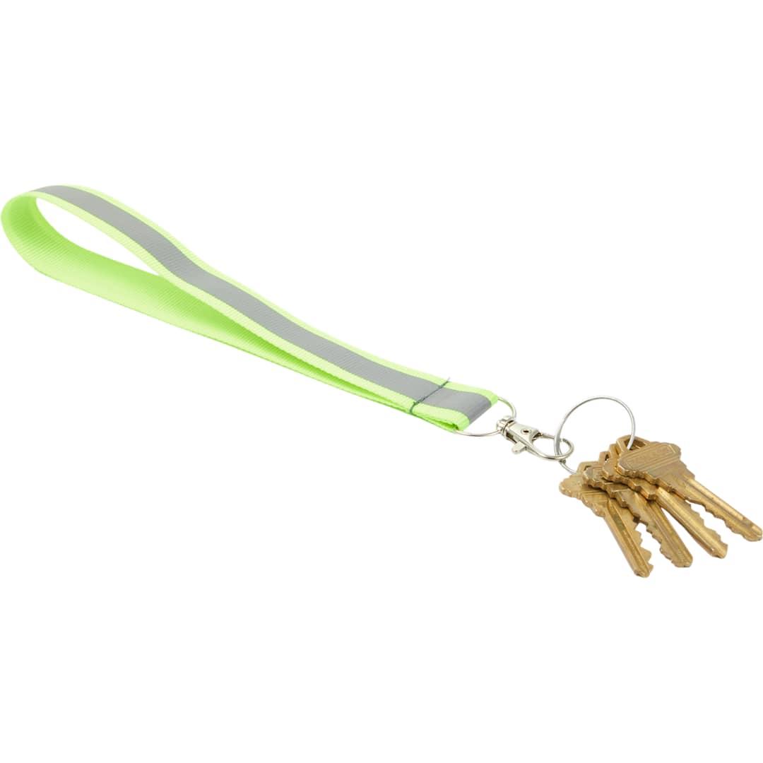 Reflective recycled wrist lanyard Black miniatura 19