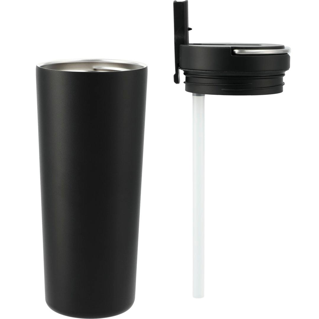Thor copper insulated tumbler 24oz flip straw lid Black miniatura 6